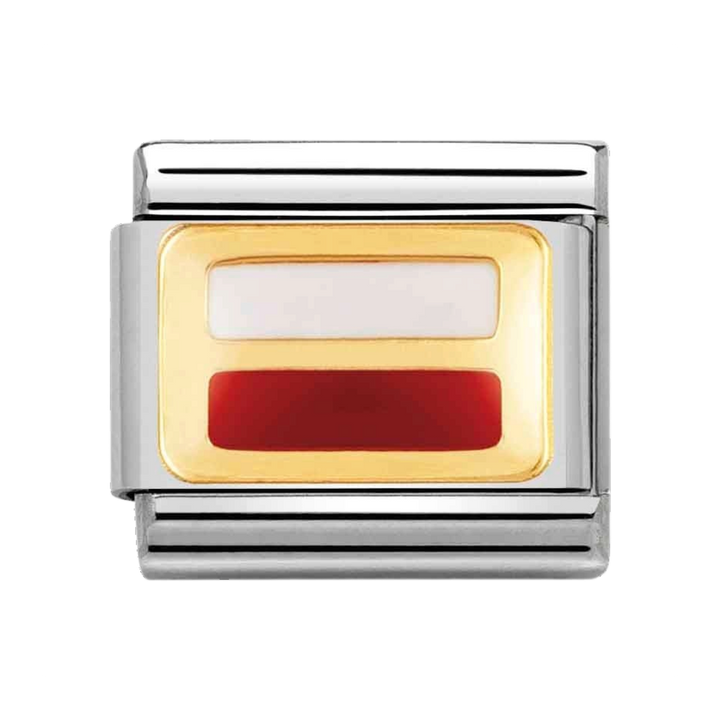 Niche Jewellery Nomination Flag Charm - Enamel and Gold Poland
