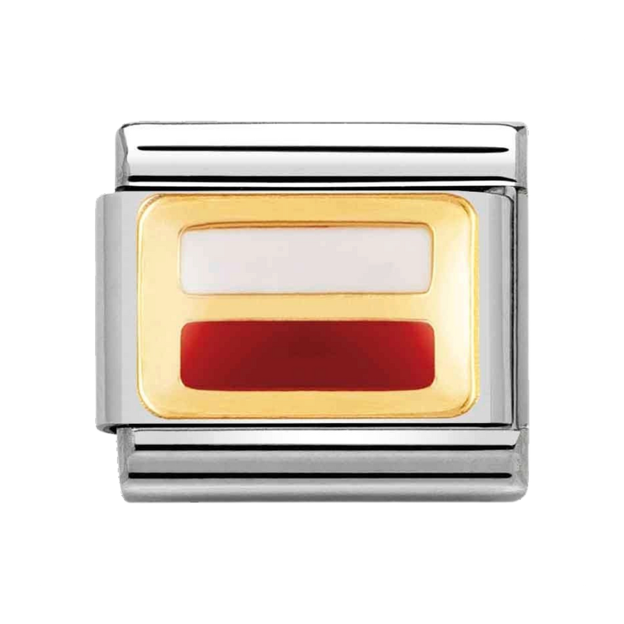 Niche Jewellery Nomination Flag Charm - Enamel and Gold Poland