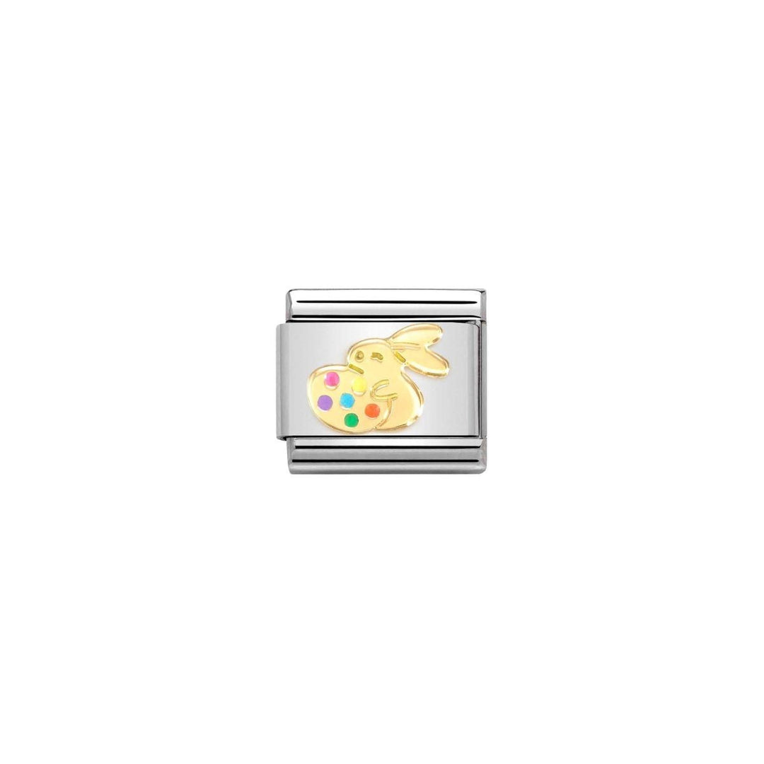 Nomination Classic Enamel and 18k Gold Easter Charm - Rabbit with Egg 030272_76
