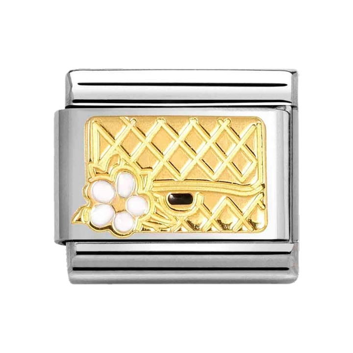 Niche Jewellery Nomination Gold Bag with Flower Charm