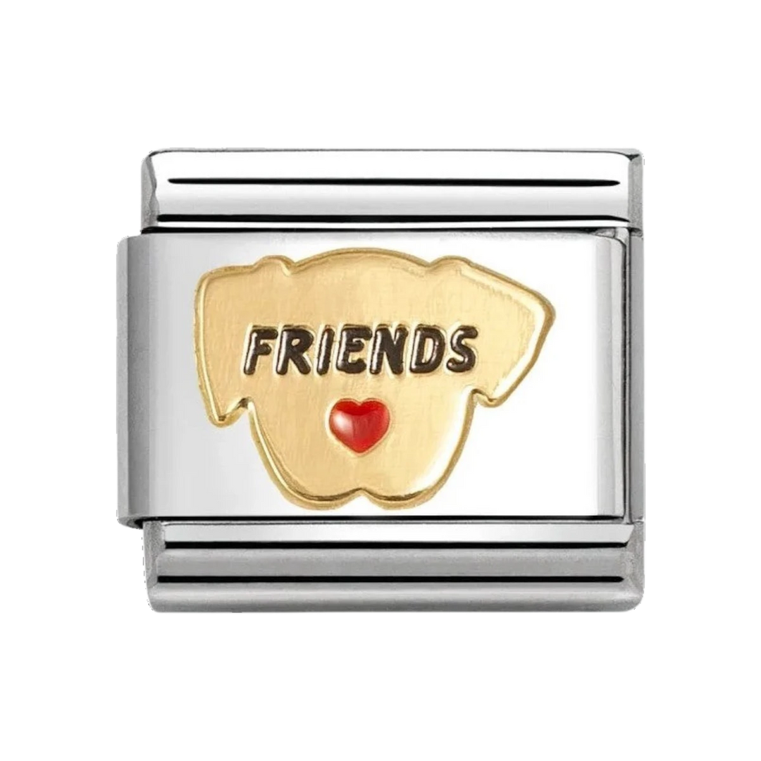 Nomination Gold and Enamel Friends Dog Charm