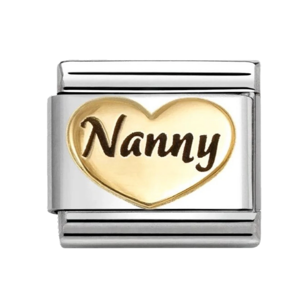 Nomination Classic Gold and Enamel Nanny Heart Charm 030285/77