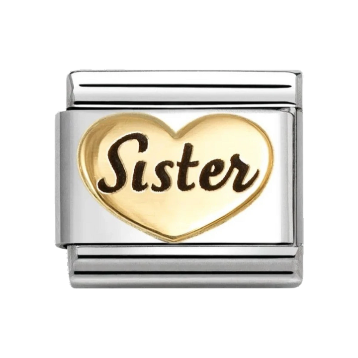 Nomination Classic Gold and Enamel Sister Charm 030285/78