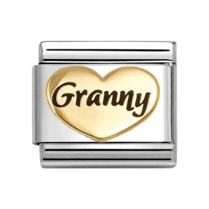 Nomination Gold and Enamel Granny Heart Charm
