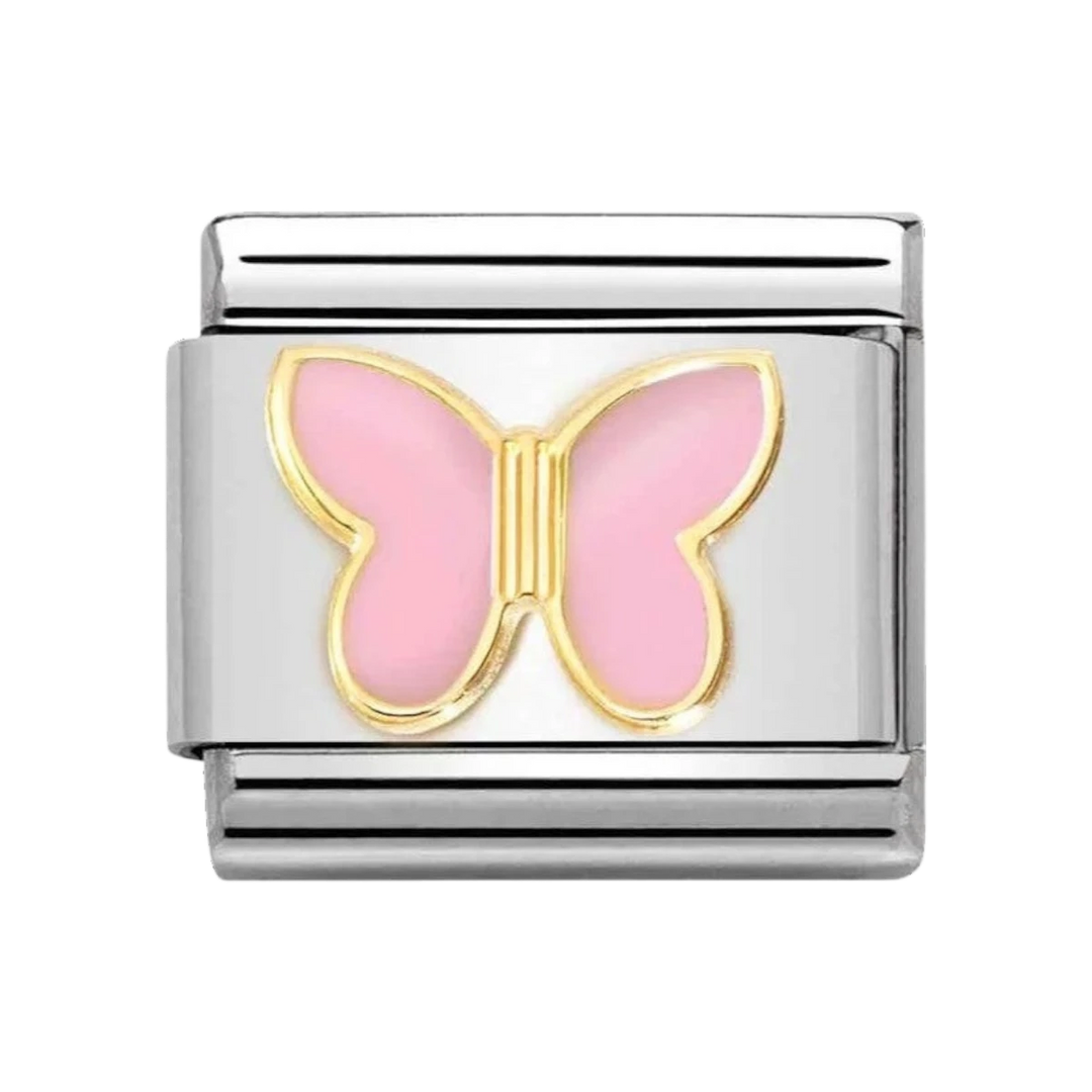 Nomination Classic Gold and Light Pink Enamel Butterfly Charm 030285_59