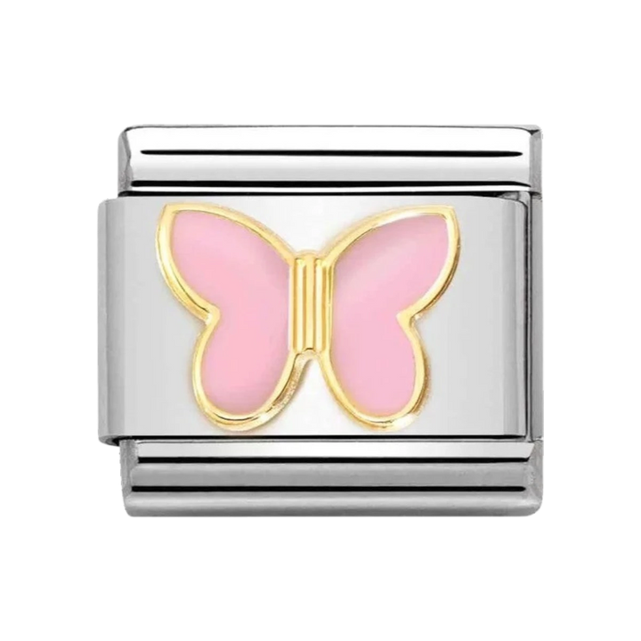 Nomination Classic Gold and Light Pink Enamel Butterfly Charm 030285_59