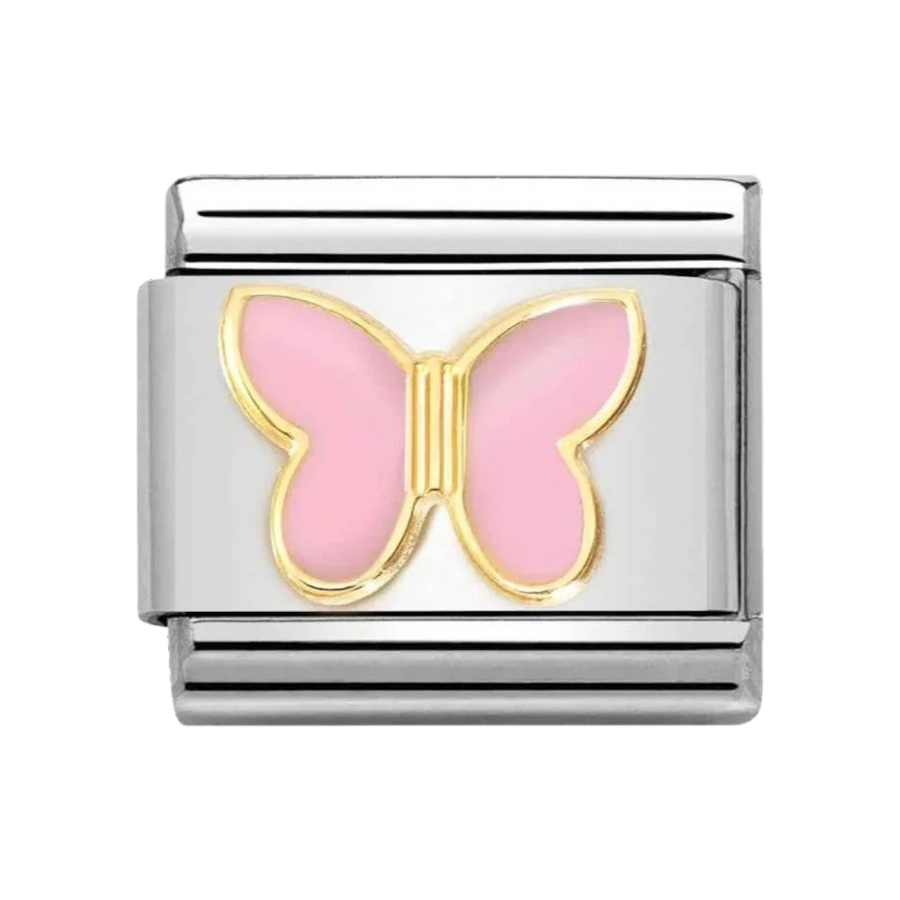 Nomination Classic Gold and Light Pink Enamel Butterfly Charm 030285_59