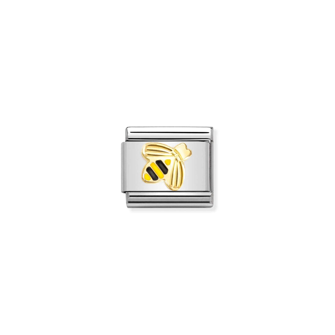 Nomination Gold and Enamel Sunray Bezel Bee Charm