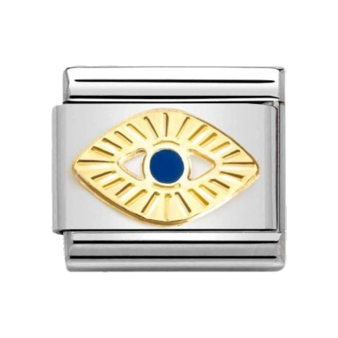 Nomination Classic Enamel and 18k Gold Sunray Bezel Charm - God Eye 030285_65