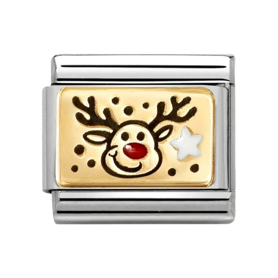 Nomination Classic Gold Christmas Rudolph Reindeer Charm 030289_11