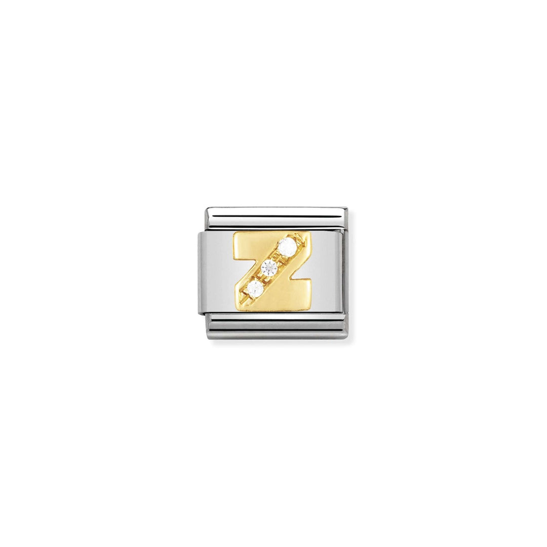 Nomination Gold and Zirconia Classic Letter Charm - Z
