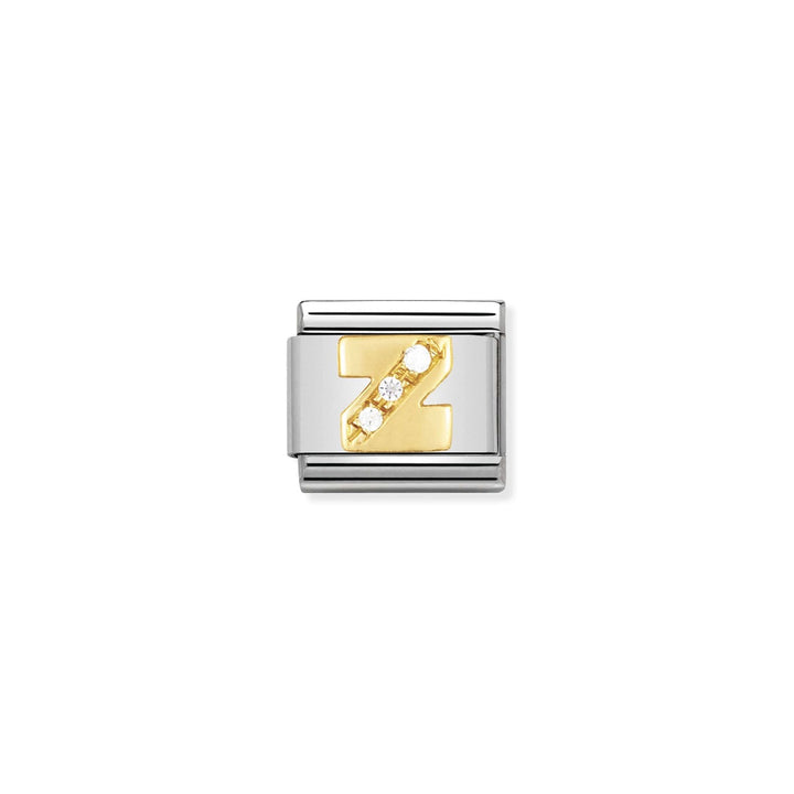 Nomination Gold and Zirconia Classic Letter Charm - Z