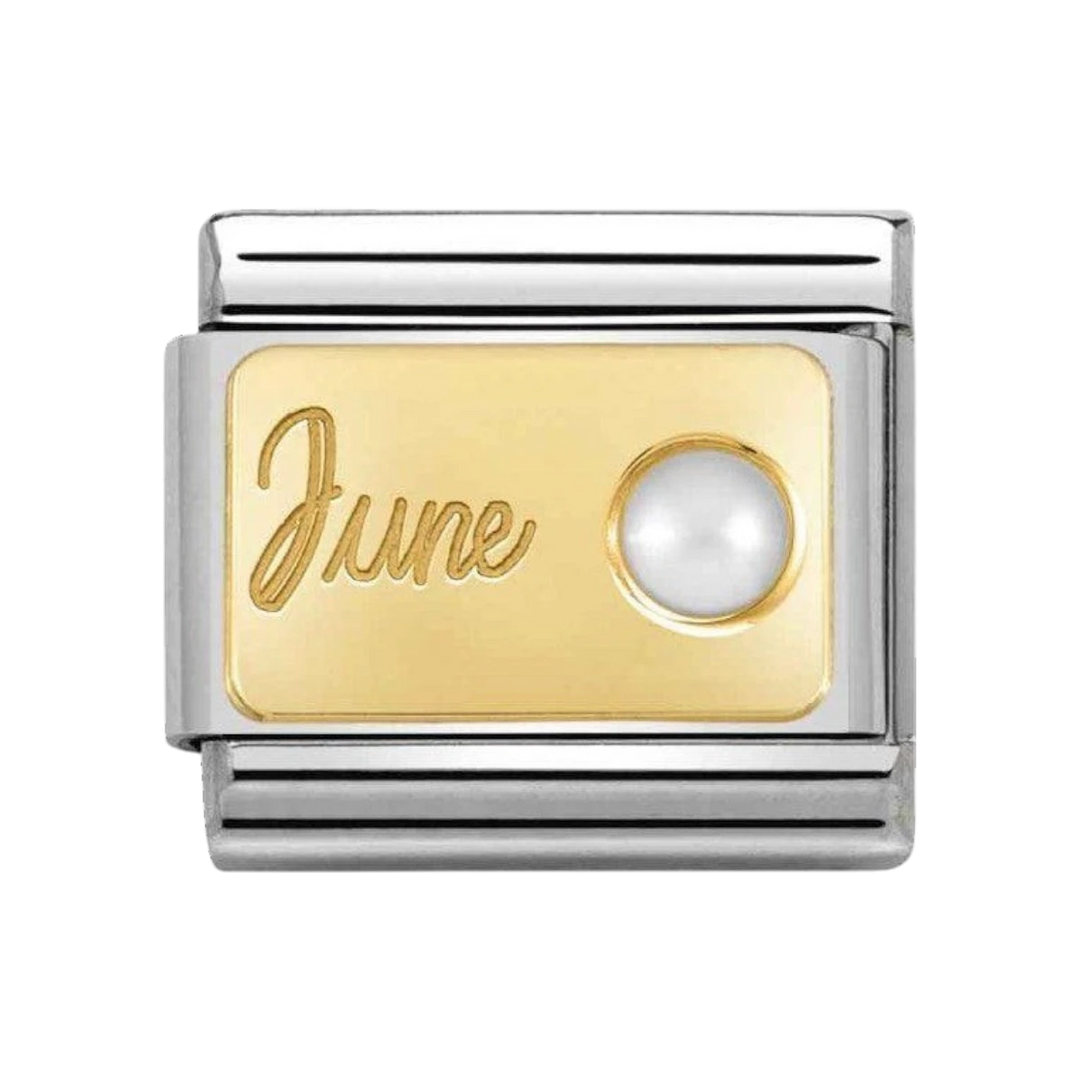Nomination Classic 18k Gold Pearl June Birthstone Charm