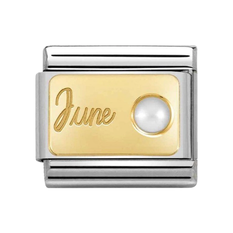 Nomination Classic 18k Gold Pearl June Birthstone Charm
