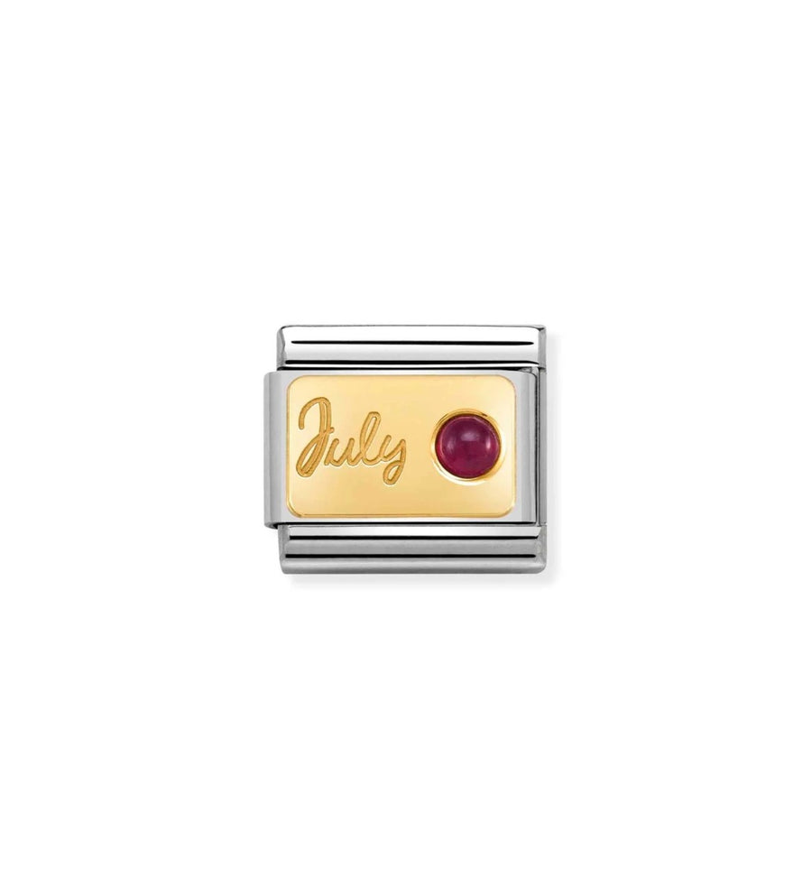 Nomination Classic Ruby July Birthstone Charm Gold