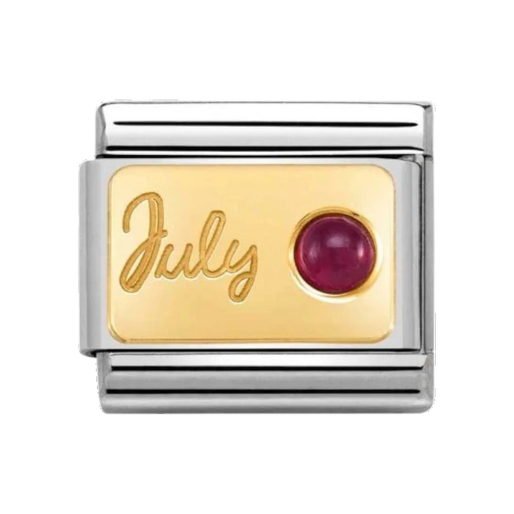 Nomination Classic Ruby July Birthstone Charm Gold
