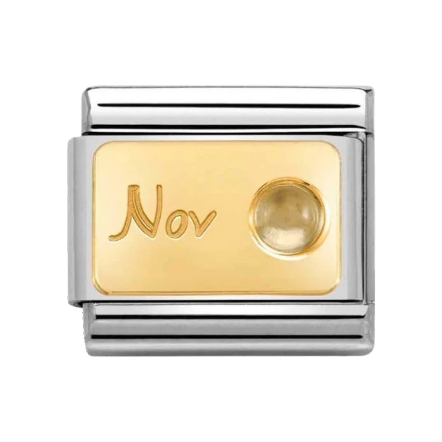 Nomination Classic Gold Citrine November Birthstone Charm 030519/11