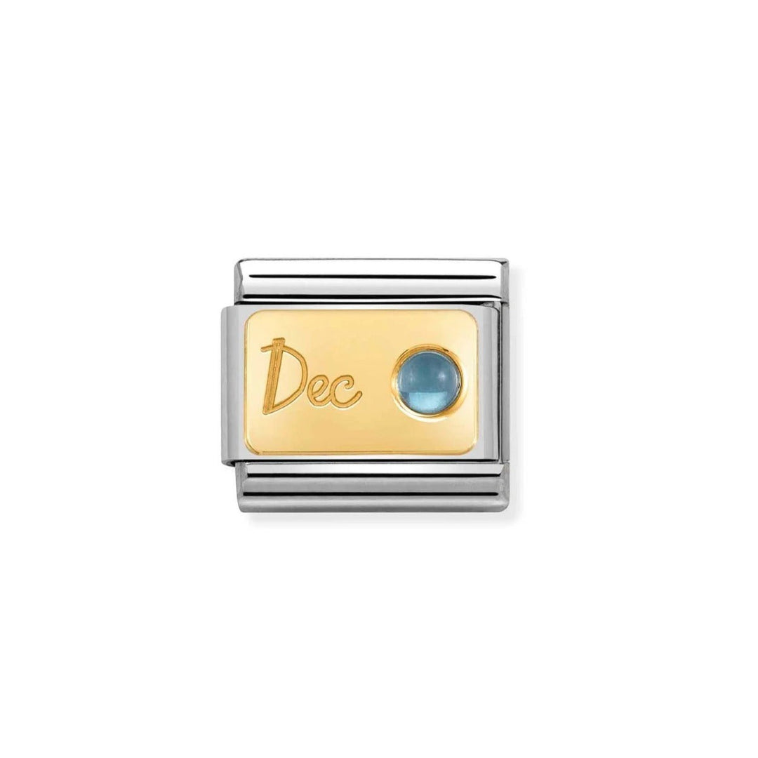 Nomination Classic Month 18k Gold December Charm Light Blue Topaz - 030519_12