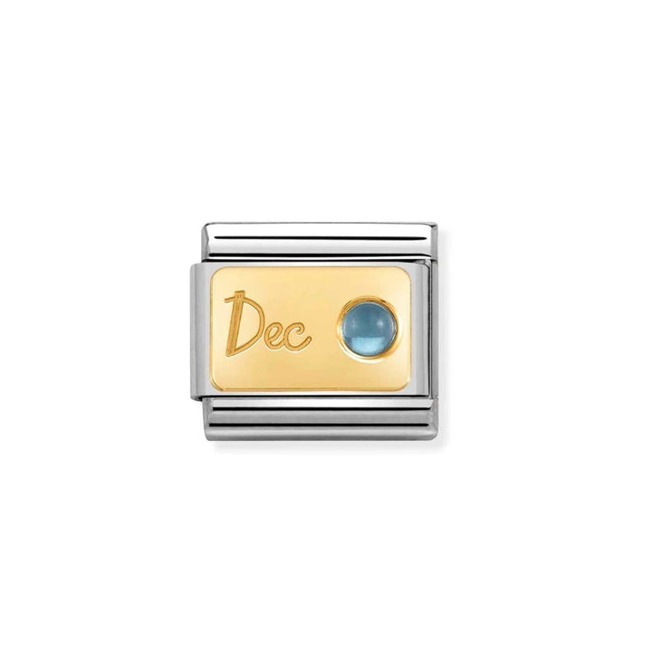 Nomination Classic Month 18k Gold December Charm Light Blue Topaz - 030519_12