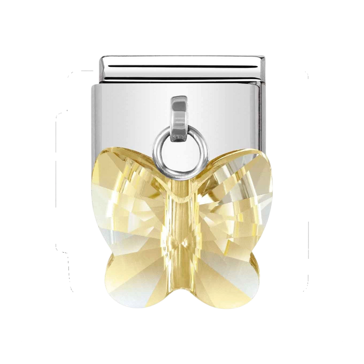 Niche Jewellery Nomination Silver and Gold Butterfly Drop Charm