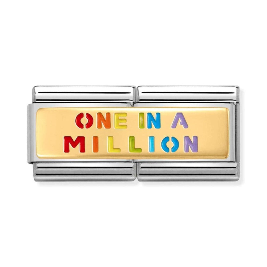 Nomination Classic Gold and Enamel Double Engraved Charm - One In A Million 030720_06