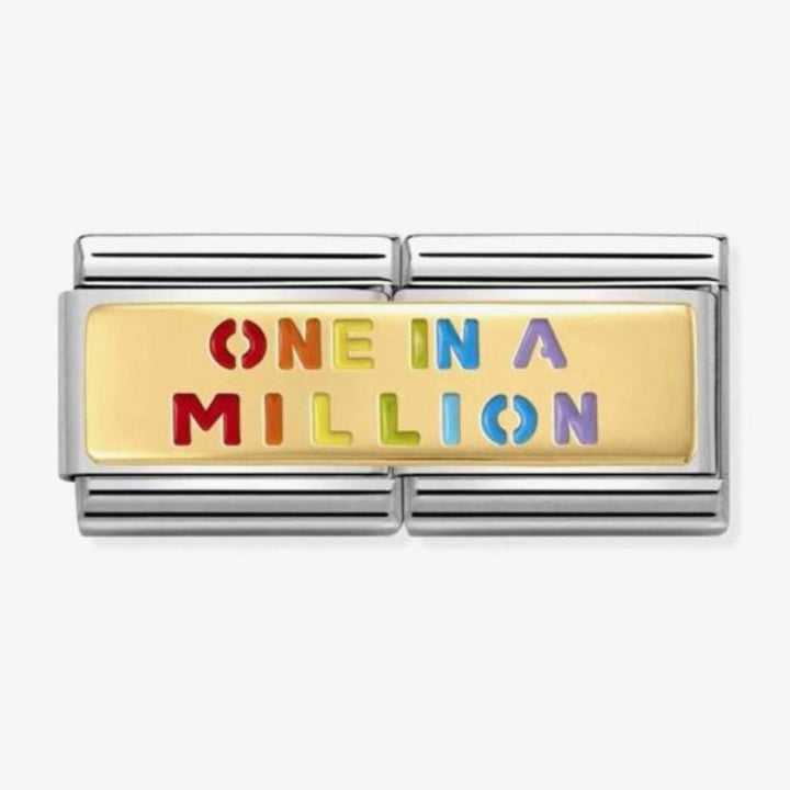 Nomination Classic Gold and Enamel Double Engraved Charm - One In A Million 030720_06