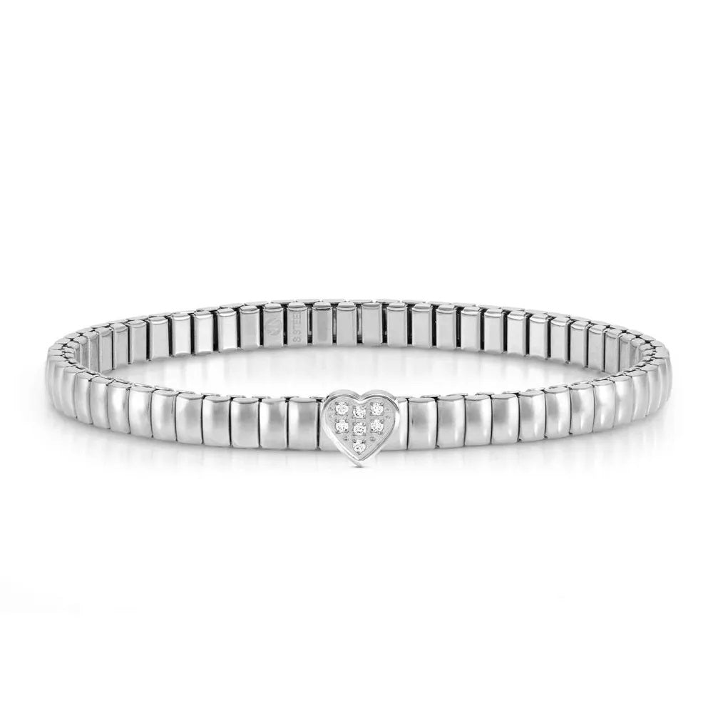 Nomination Extension Style Bracelet Steel and Cubic Zirconia Heart - 046007_004