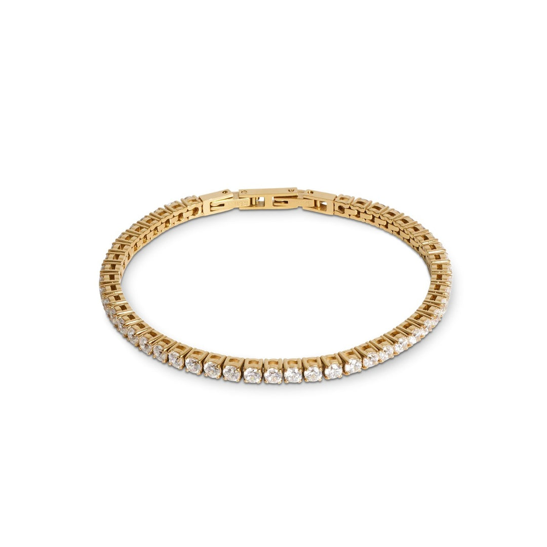 Coeur De Lion Crystal Tennis Bracelet - Gold - 0600301816