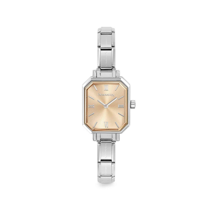 Niche Jewellery Nomination Paris Rectangular Sunray Gold Dial Charm Watch