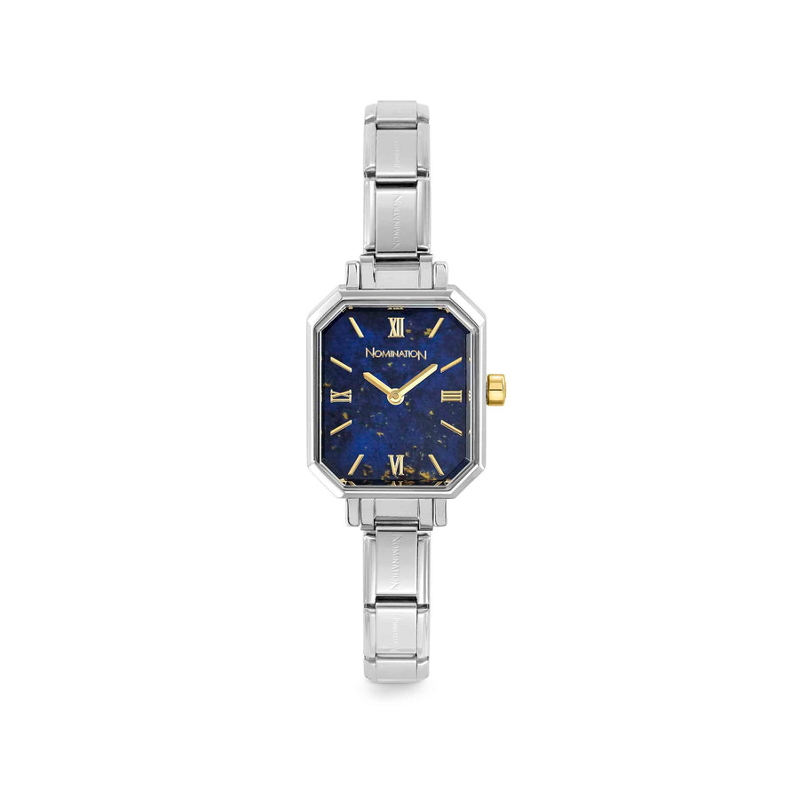 Niche Jewellery Nomination Paris Rectangular Lapis Blue Dial Charm Watch