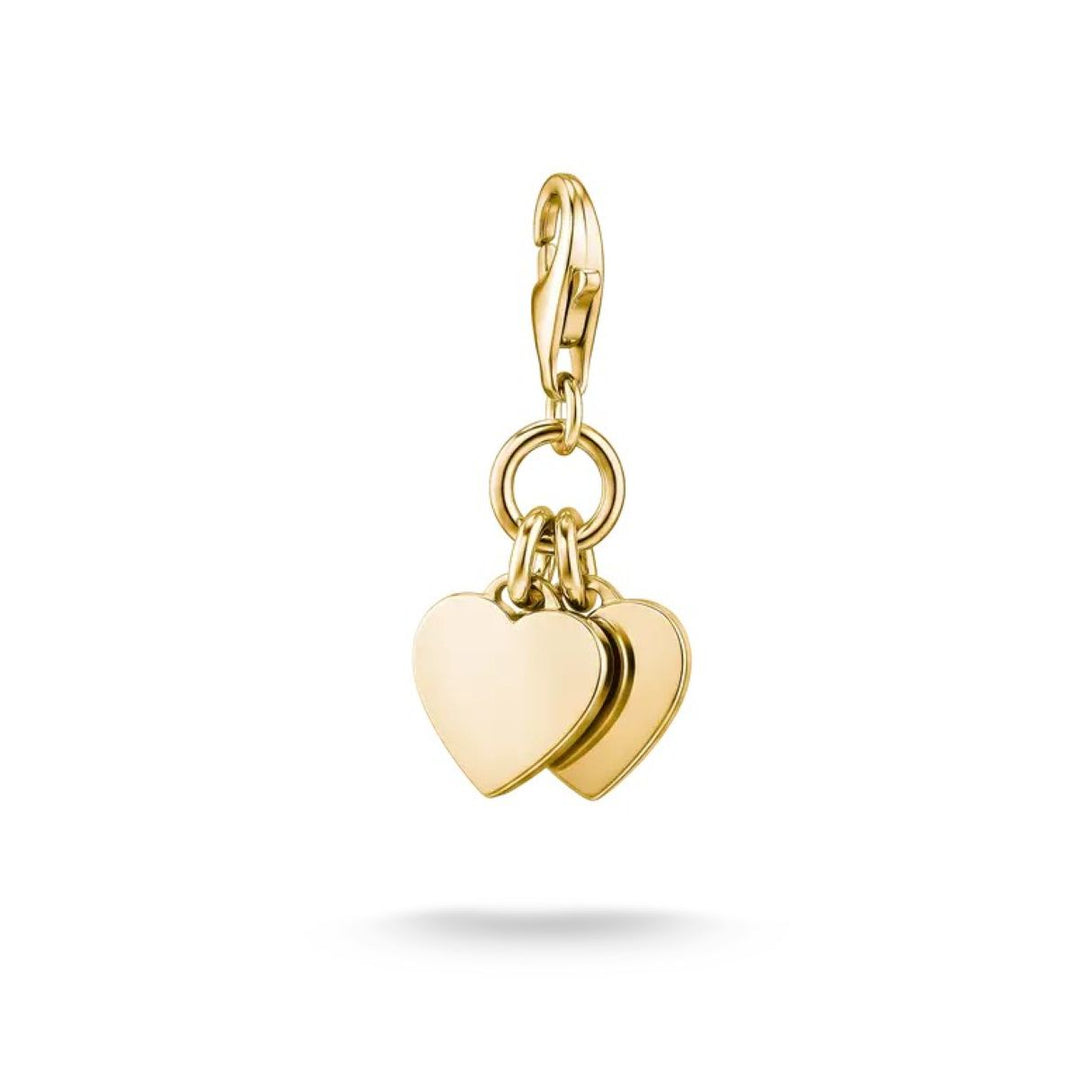 Thomas Sabo Charm Pendant - Gold Double Hearts