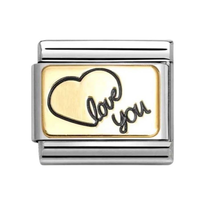 Nomination Classic 18k Gold Love You Heart Charm - 030284_60