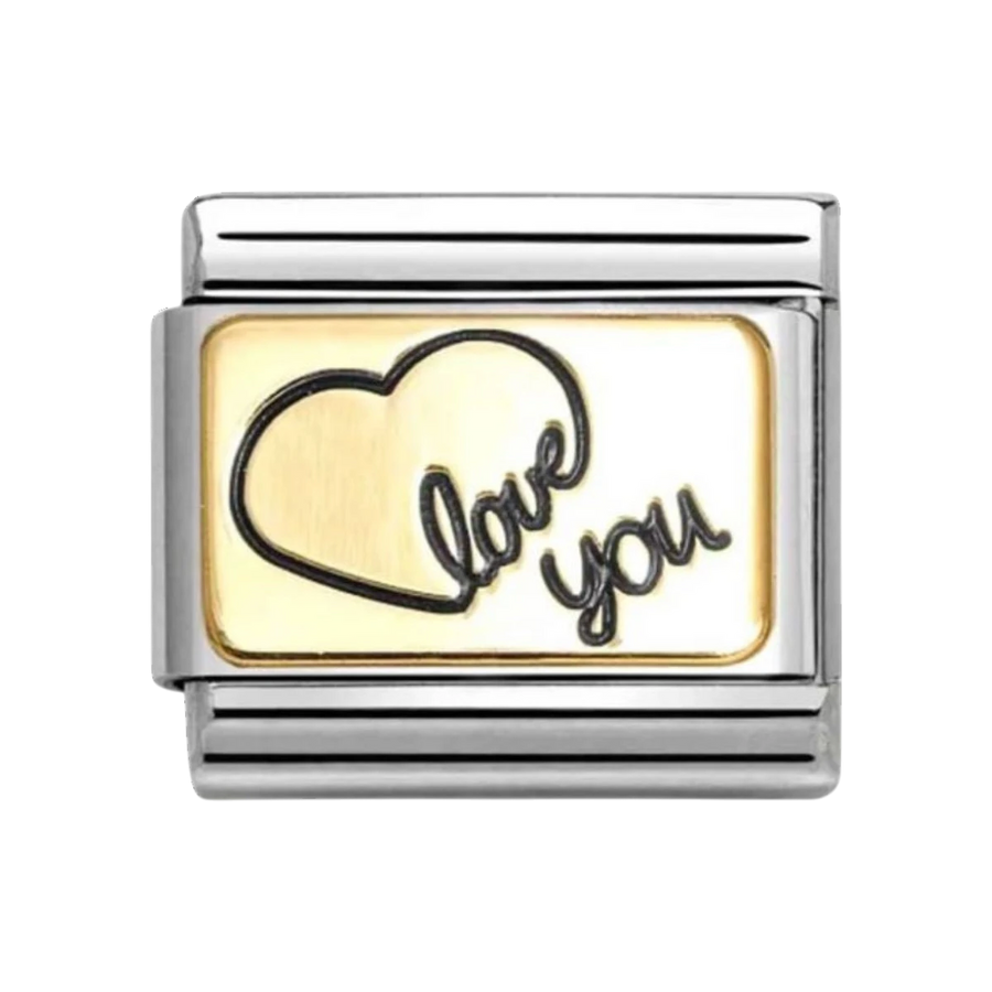 Nomination Classic 18k Gold Love You Heart Charm - 030284_60