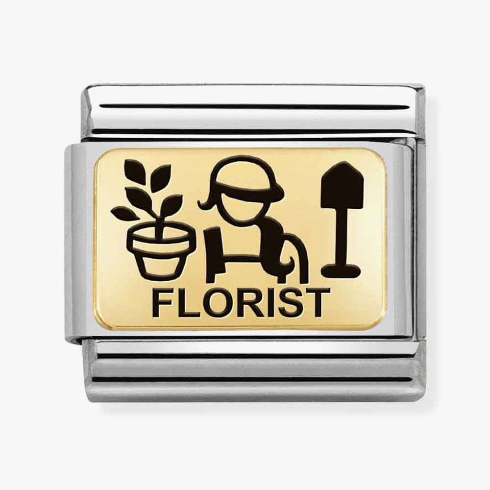 Nomination Classic Composable Charm - 18k Gold Florist