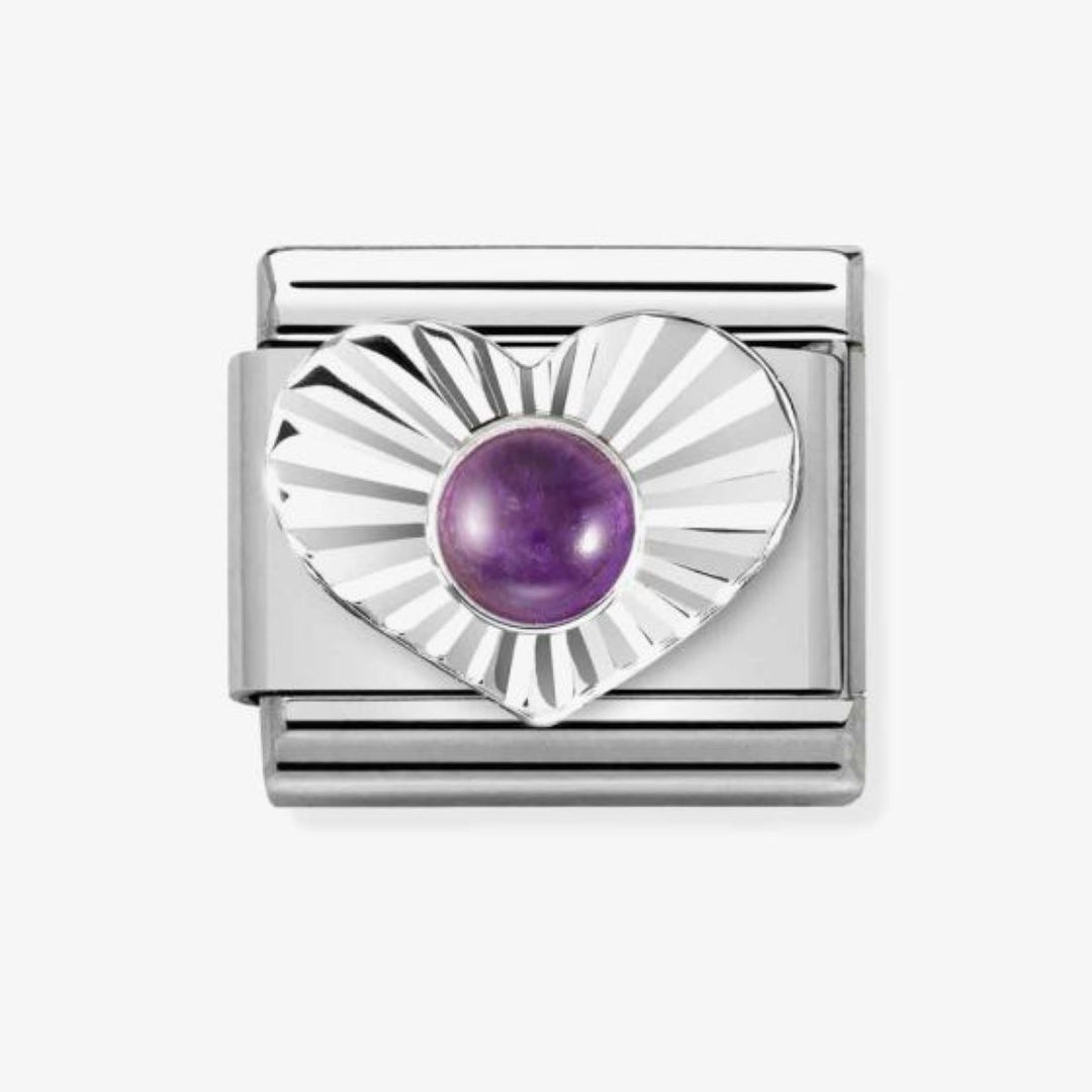 Nomination Classic Silvershine Diamond Amethyst Charm