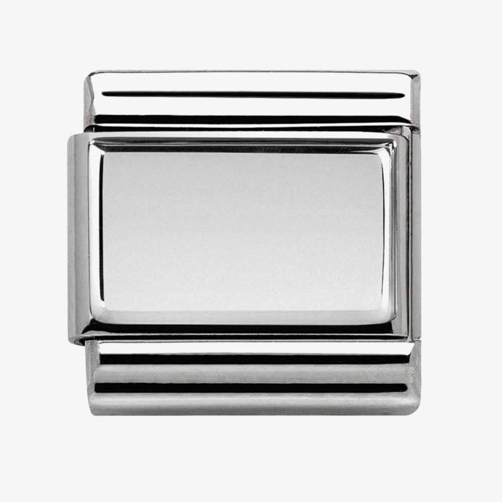 Nomination Silver Blank Tile Engravable Charm
