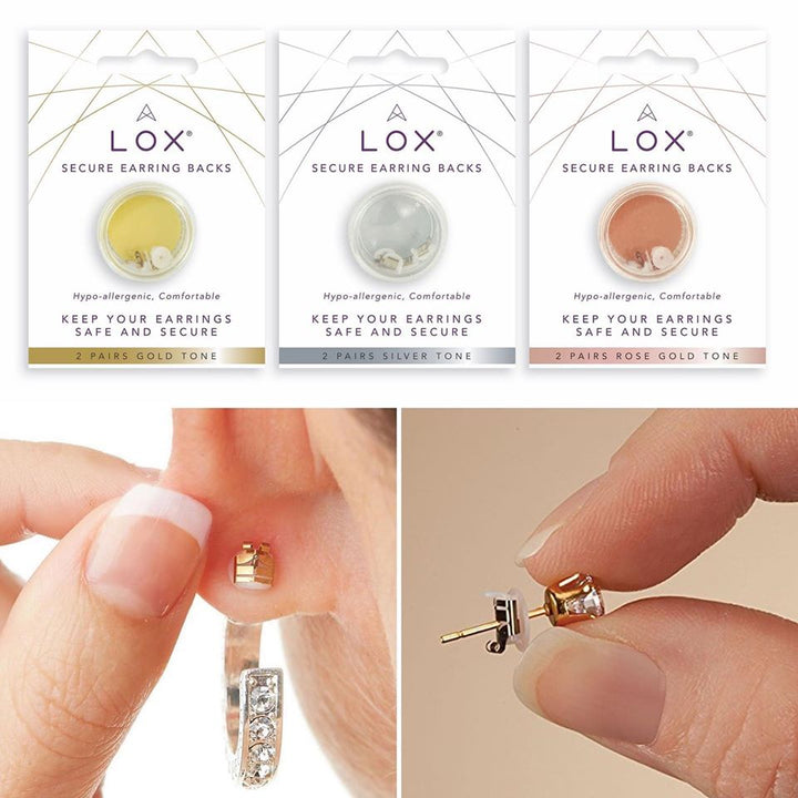 Connoisseurs Lox Silver Tone Secure Earring Backs - LOX 2SE