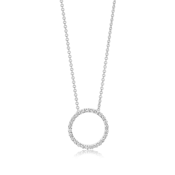 Niche Jewellery Sif Jakobs Biella Silver Pendant with White Zirconia