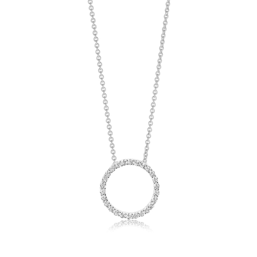 Niche Jewellery Sif Jakobs Biella Silver Pendant with White Zirconia