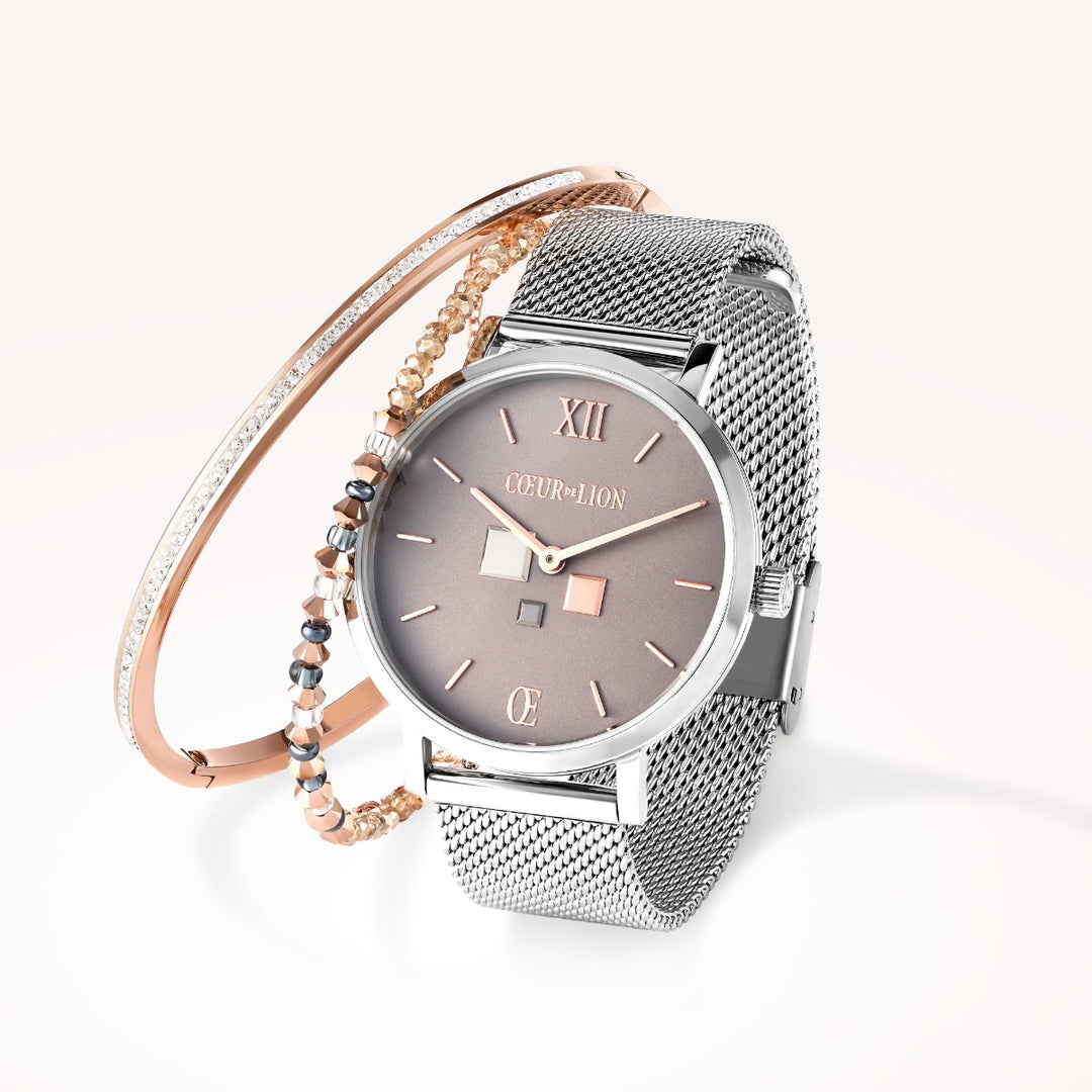 Coeur De Lion Watch - Cool Grey with Milanese Strap 7600701724
