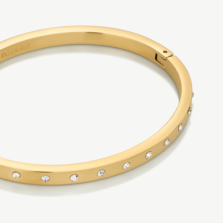 D.Louise Eternity Gold Slim Bangle