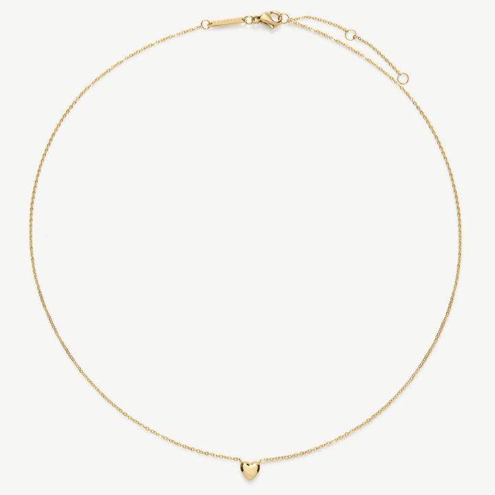 D.Louise Mini Heart Gold Necklace detail view
