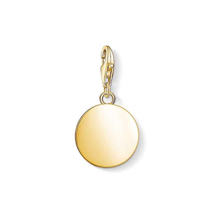 Thomas Sabo Charm Pendant - Gold Plated Disc Medium