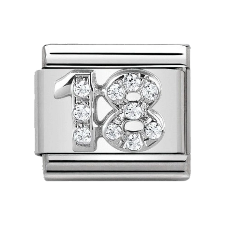 Nomination Silver and Zirconia 18 Charm 330304/18