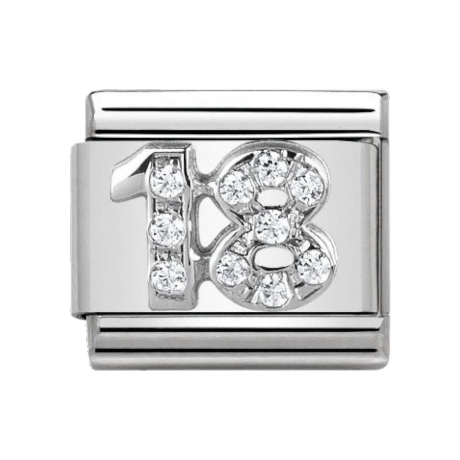 Nomination Silver and Zirconia 18 Charm 330304/18