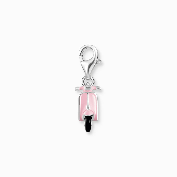 Thomas Sabo Charm Pendant - Pink Enamel Vespa Moped Scooter