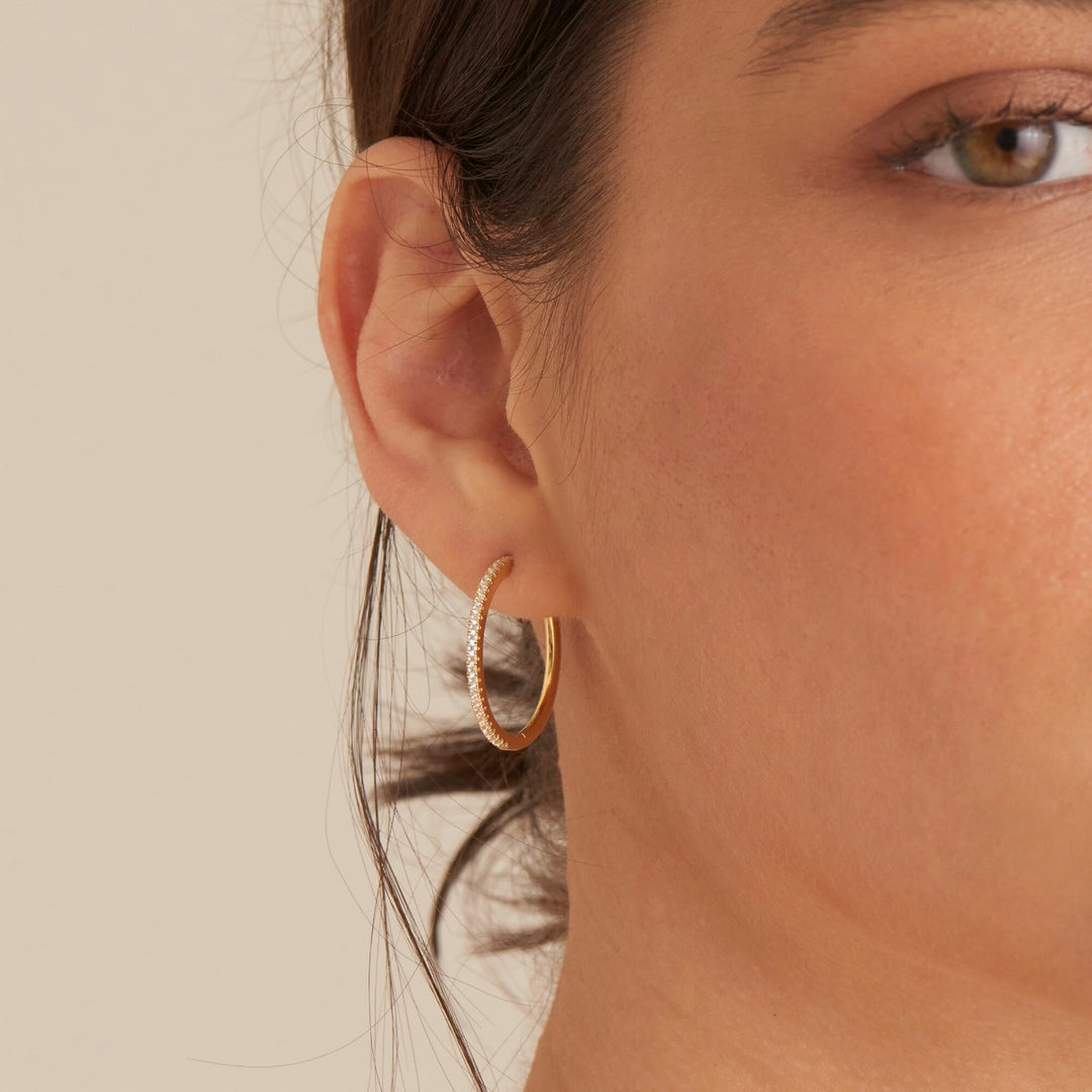 Ania Haie Glam Hoop Earrings Gold Plated