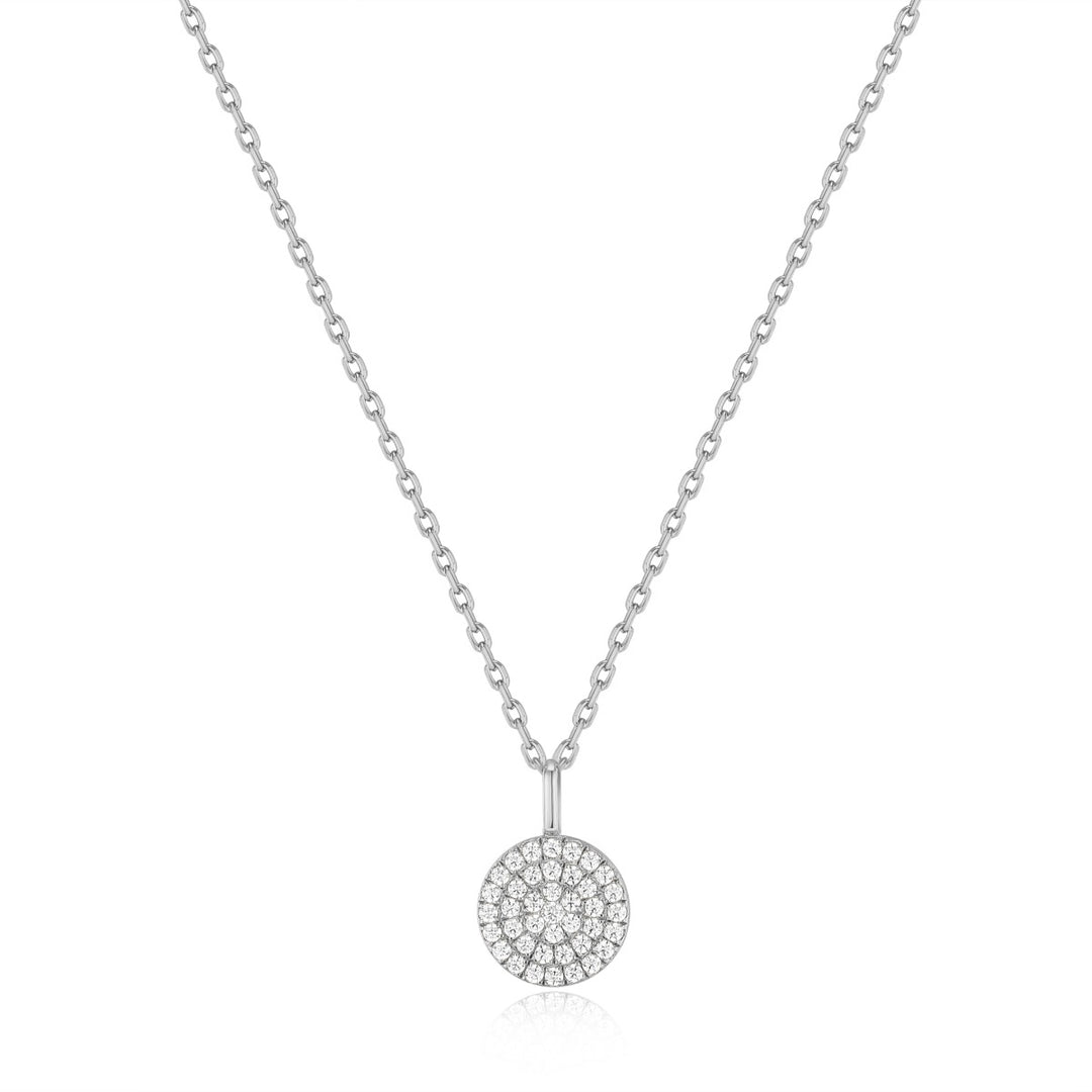 Ania Haie Glam Disc Pendant Necklace Silver