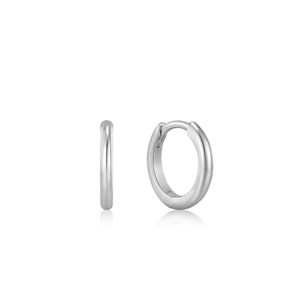 Smooth Huggie Hoop Earrings
