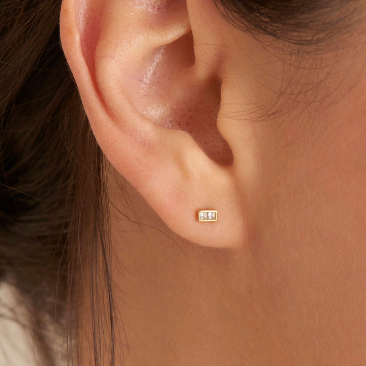 Ania Haie Glam Mini Stud Earrings Gold Plated